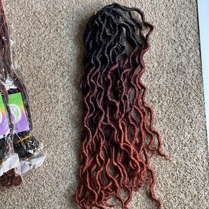 Locs Crochet Hair 3 Tone Wavy Goddess Fauxs Locs Crochet Hair 6 Pack 20